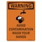 Signmission OSHA WARNING Sign, Avoid Contamination W/ Symbol, 18in X 12in Rigid Plastic, 12" W, 18" L, Portrait OS-WS-P-1218-V-12978 - alternate 1